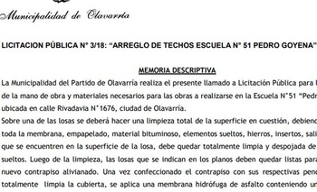 Imagen de la nota: Escuela N°51: abren licitación para arreglo del techo