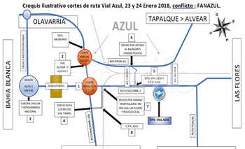 Imagen de la nota: Fanazul: ¿Cómo son los cortes programados de Ruta?