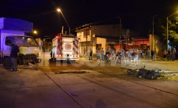 Imagen de la nota: Choque e incendio de moto: joven herido de consideración