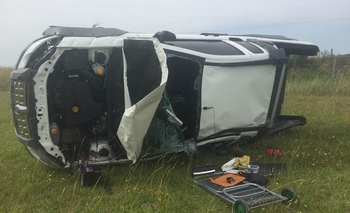 Imagen de la nota: Impactante vuelco en General Alvear