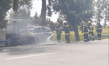 Imagen de la nota: Un auto se incendió y explotó en ruta 205: un herido 