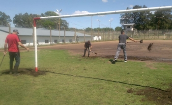 Unidad N°38 reacondiciona sus espacios de deporte Imagen de la nota: Unidad N°38 reacondiciona sus espacios de deporte