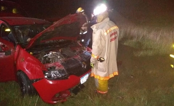 Imagen de la nota: Despiste y vuelco sobre la Ruta Nacional Nº 3