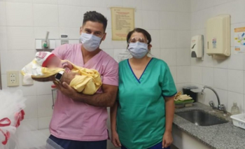 Imagen de la nota: El primer bebé del 2021 se llama Diego Salvador