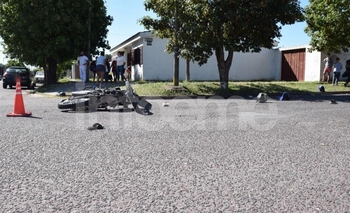 Imagen de la nota: Choque de motos: una joven tiene fractura expuesta 