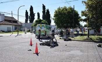 Imagen de la nota: Tres heridos graves en un choque entre dos motos