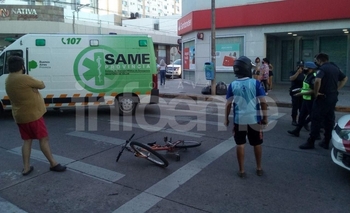 Imagen de la nota: Un ciclista herido tras chocar contra un auto
