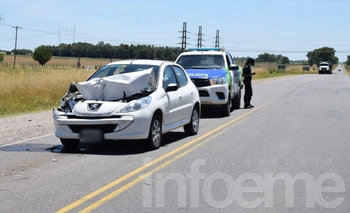 Imagen de la nota: Fuerte choque por alcance en la Ruta 226