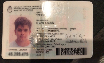 Imagen de la nota: Encontraron un DNI a nombre de Braian Vandyk