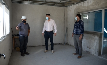 Imagen de la nota: Ezequiel Galli visitó la obra de mejoras del CEF N°44