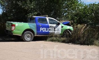 Imagen de la nota: Carlos Pellegrini: un móvil policial chocó contra una planta