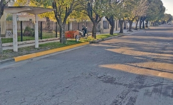 Pintaron cordones cuneta y plazas en Loma Negra Imagen de la nota: Pintaron cordones cuneta y plazas en Loma Negra