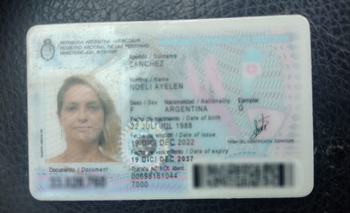 Imagen de la nota: Hallazgo de DNI a nombre de Noeli Sánchez