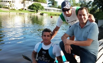 Imagen de la nota: Vitale en el entrenamiento del atleta olímpico Lucas Díaz Aspiroz