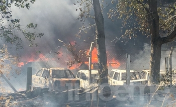 Imagen de la nota: Voraz incendio en el depósito judicial
