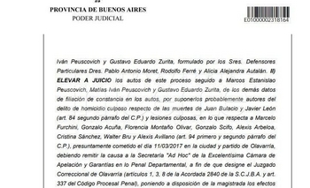 Imagen de la nota: La causa irá a juicio y piden investigar a funcionarios 