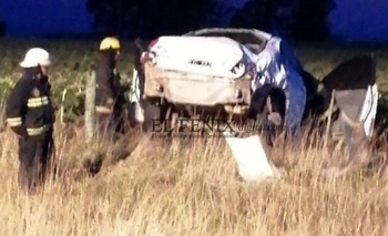 Imagen de la nota: Benito Juárez: Un herido en un violento vuelco
