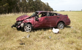 Imagen de la nota: Impactante accidente sobre la ruta 3 dejó dos heridos
