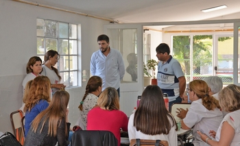 Imagen de la nota: Galli recorrió las obras en la Escuela 2 de Sierra Chica