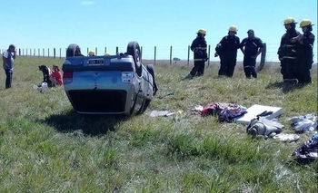 Imagen de la nota: Violento vuelco en Ruta 3: una mujer herida