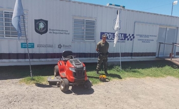 Imagen de la nota: Recuperaron en Olavarría un tractor cortacésped robado en Rauch