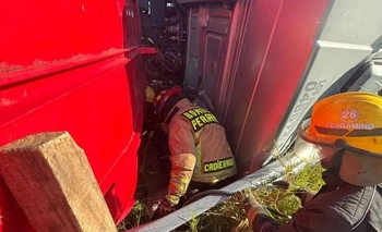 Imagen de la nota: Un camionero murió mientras manejaba y un centenar de personas faenó su carga