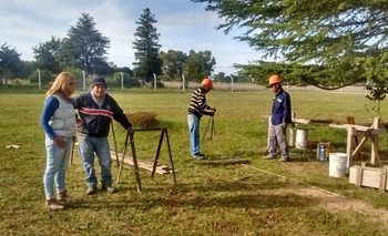Imagen de la nota: Margarita Arregui recorrió las obras de construcción de los Dormis de Talleres Protegidos