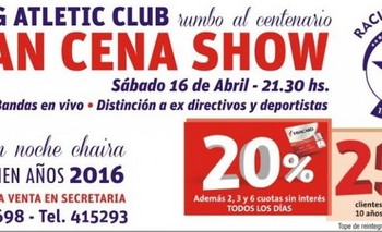 Imagen de la nota: Con Favacard tenés descuentos para la Cena de Racing