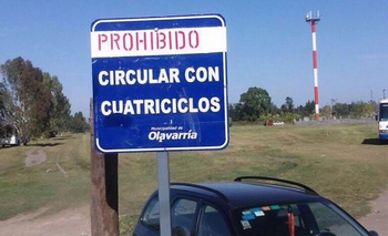 Imagen de la nota: Parque Sur: Colocaron cartel para que no circulen cuatriciclos