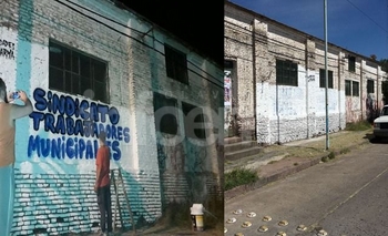 Imagen de la nota: Taparon el mural que pintaron los municipales