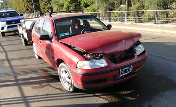 Imagen de la nota: Choque por alcance en el puente de Avenida Del Valle 