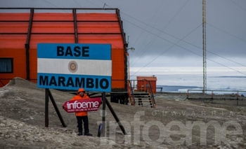 Imagen de la nota: Un olavarriense trabajando en la Base Marambio