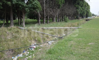 Imagen de la nota: Un camión derribó varios postes y dejó sin luz a un sector de la Ciudad