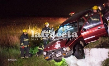 Imagen de la nota:  Dos heridos en un violento accidente sobre ruta 5
