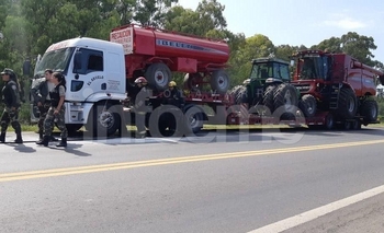 Imagen de la nota: Principio de incendio en un camión