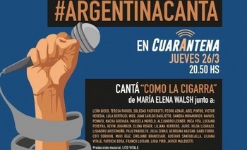Imagen de la nota: El arte y la música para unir a los argentinos en la cuarentena