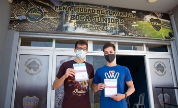 Imagen de la nota: Primer día de vacunación en la peña de Boca 