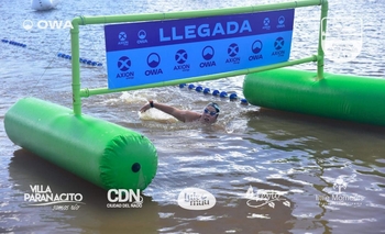 Imagen de la nota: Ludmila Salvatierra estuvo en una fecha del Circuito Open Water