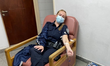 Imagen de la nota: Cuatro policías donaron sangre para una paciente