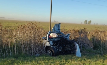Imagen de la nota: Impactante choque fatal entre un auto y un camión en la zona de  L’Amali