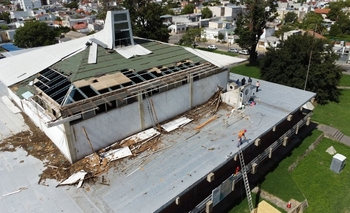 Imagen de la nota: Temporal: avanzan los trabajos de reparación de las Escuela Secundarias 6 y 8