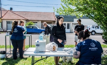 Imagen de la nota: Puesto de vacunación antirrábica en la plaza Belgrano