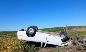 Imagen de la nota: Vuelco con herido en el Enlace Kirchner cerca de Chillar