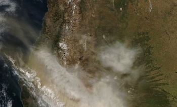 Imagen de la nota: Las cenizas del volcán Calbuco llegaron a Olavarría