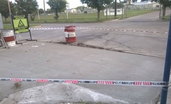 Imagen de la nota: Trabajos de mantenimiento de pavimento de hormigón en Sierra Chica