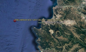 Imagen de la nota: Fuerte sismo en la zona central de Chile