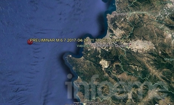 Imagen de la nota: Fuerte sismo en la zona central de Chile