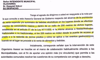 Imagen de la nota: El Municipio hizo consultas legales tras el recital