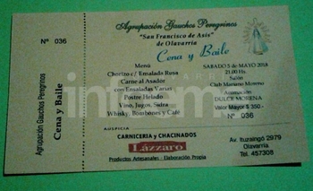 Imagen de la nota: Ya se venden las entradas para la cena de los Gauchos Peregrinos