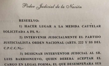 Imagen de la nota: Luís Barrionuevo fue designado interventor judicial del PJ Nacional